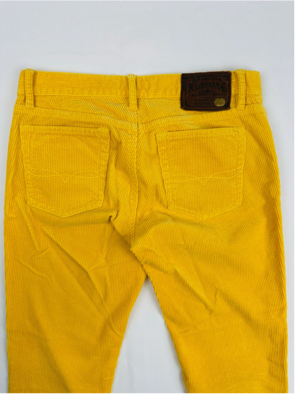 Vintage Ralph Lauren Thompson Golden Yellow Corduroy Pants R.L. 650 Women’s 6 - Picture 10 of 16